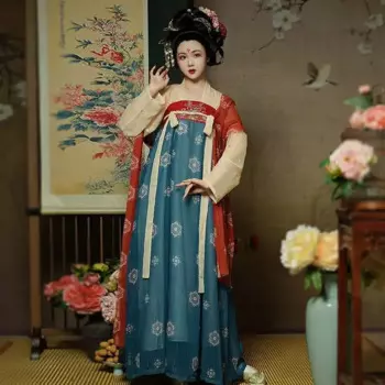 Элегантное платье со шлейфом, традиционная китайская женская одежда ханьфу, сценический наряд, косплей, сценический костюм, костюм Импресса