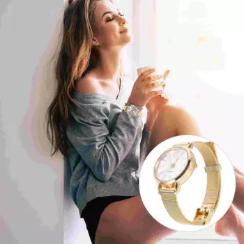 Элегантные кварцевые часы с сетчатым ремнем, модные женские часы, модные унисекс