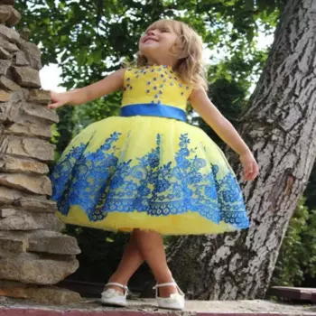 Элегантные Платья с цветочным рисунком для девочек