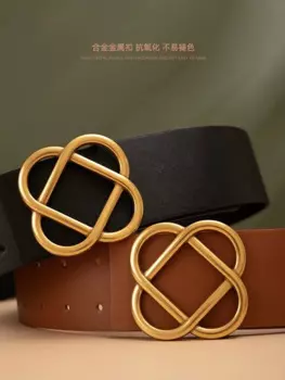 Элегантный широкий женский ремень с винтажной пряжкой кожаный широкий Модный женский ремень с пряжкой