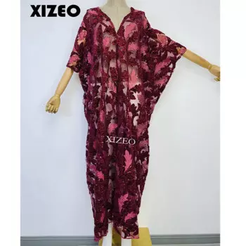 Элегантный женский кардиган XIZEO на осень и зиму, кафтан, модное Африканское праздничное кимоно свободного размера с длинным рукавом, свадебный подарок