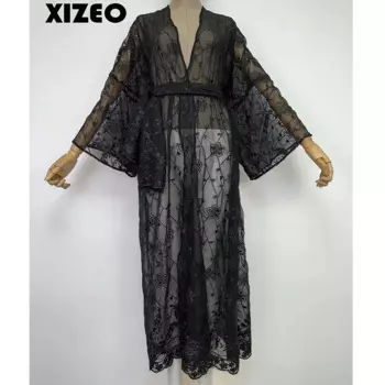 Элегантный женский кардиган XIZEO на осень и зиму, кафтан, модное Африканское праздничное кимоно свободного размера с длинным рукавом, свадебный подарок