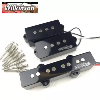 Электрическая басовая гитара Wilkinson, 4-струнный пикап, усилитель баса, вопб + Военный