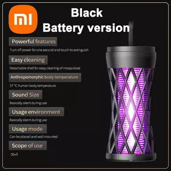 Электрическая лампа Xiaomi от комаров, домашняя лампа от комаров, уличная портативная атмосферная лампа, репеллент от комаров, безопасный, эффективный