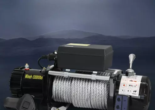 Электрическая лебедка 12v24v, установленная на автомобиле, небольшой кран, внедорожник, самоспасательная электрическая лебедка, устройство освобождения