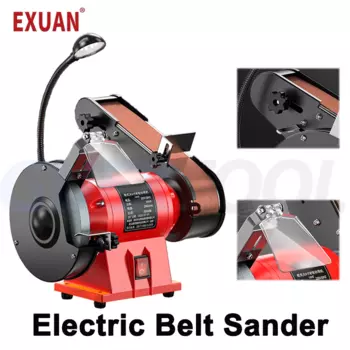 Электрическая ленточная шлифовальная машина бытовая шлифовальная машина для дерева обработки камня металла инструмент для полировки Удаление ржавчины точилка 680 Вт Электрическая ленточная шлифовальная машина