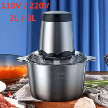 Электрическая мясорубка 2 л, 3 л, 220 В, 110 В, мясорубка, миксер из нержавеющей стали для кухни, Кухонный комбайн, измельчитель