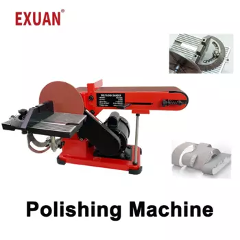 Электрическая полировальная машина деревообрабатывающая абразивная ленточная шлифовальная машина бытовая угловая Регулируемая миниатюрная настольная шлифовальная машина 220 В Электрическая полировальная машина