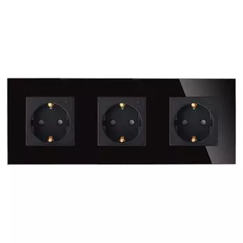 Электрическая розетка TAWOIA Zigbee, настенная розетка с рамкой из хрустального стекла, европейский стандарт, работает с Alexa Tuya Google Home Яндекс