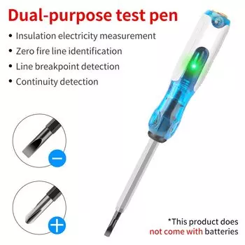 Электрическая ручка-тестер LUXIANZI 12-250 В, двухцелевая отвертка с шлицем/фотомагнитом, тестер напряжения переменного/постоянного тока, детектор, инструменты электрика