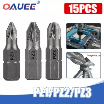 Электрическая шестиугольная отвертка PZ1 PZ2 PZ3 25 мм для электрической ручной отвертки 1/4 дюйма, магнитный противоскользящий инструмент для крестовой дрели
