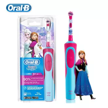 Электрическая зубная щетка Oral-B для детей от 3 лет, глубокая чистка, уход за деснами, запасные насадки для зубных щеток, таймер, детская зубная щетка