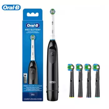 Электрическая зубная щетка Oral B с вращением DB5010, батарея AA, 9600 об/мин, зубная щетка для чистки зубов перекрестного действия со сменными насадками для щеток