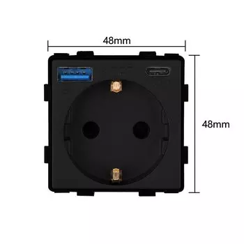 Аксессуары для розеток USB Type-C RJ45 CAT6 TV /ST, механический кнопочный переключатель, стеклянные одинарные и двойные рамы розеток