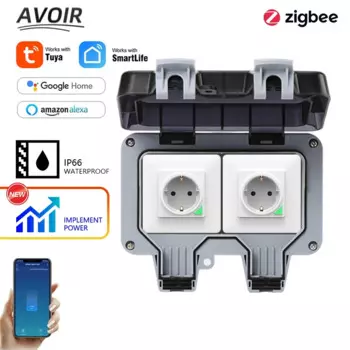Умные электрические розетки Avoir Zigbee белые/черные 16A
