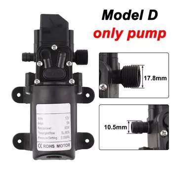 Электрический диафрагменный насос HIMOSKWA 12В черного цвета