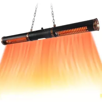 Электрический обогреватель для патио, подвесные обогреватели для патио, потолочный уличный обогреватель, инфракрасный обогреватель 750/1500 Вт с формой цилиндра
