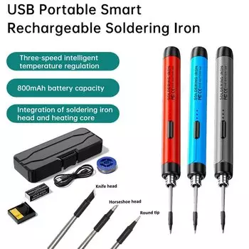C210 8 Вт 5 В электрический паяльник портативный USB мини-набор паяльников 300-450 Инструменты для ремонта сварки с регулируемой температурой