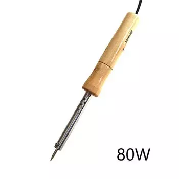 Электрический паяльник Aideepen, деревянная ручка, 30/40/60/80/100 Вт