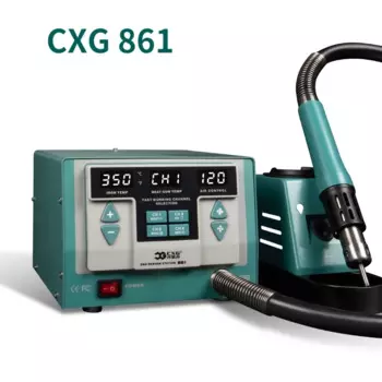 Электрический паяльник CXG 822, пистолет горячего воздуха 2 в 1, 1500 Вт, светодиодный, с регулируемой температурой, вихревой ток, программирование, станция для распайки