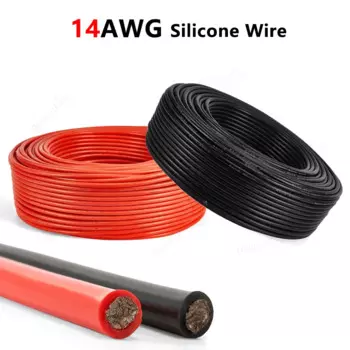 Электрический провод 14AWG, 5-100 м, красный, черный, гибкий кабель для автомобиля