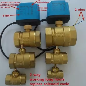 Электрический шаровой кран DasYida латунный 1/2"-2"