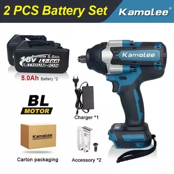 Электрический ударный гайковерт Kamolee 1800 Нм