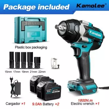 Электрический ударный гайковерт Kamolee DTW700 1800 Нм