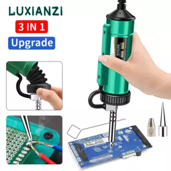 Электрический Вакуумный паяльник LUXIANZI, 220 В, 50 Гц