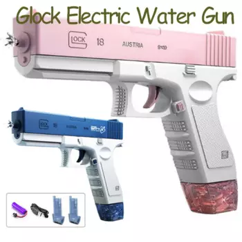 Электрический водяной пистолет Glock для игр на открытом воздухе, Автоматический водяной пистолет для детей и взрослых, летние игрушки для воды и пляжа