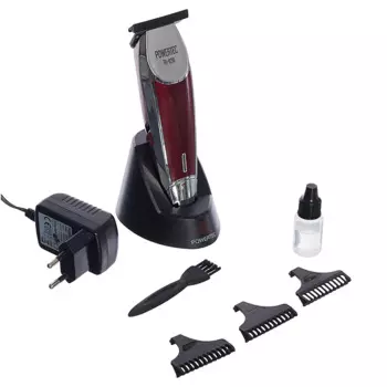 Электробритва Powertec, 90 минут перезаряжаемого использования, предназначена для волос и бороды, ножей из нержавеющей стали, машинки для стрижки, триммер для мужчин