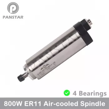 Электродвигатель шпинделя с воздушным охлаждением PANSATR 220 кВт 800 в CNC Вт 65 мм ER11 4 подшипника с воздушным охлаждением для гравировального фрезерного станка