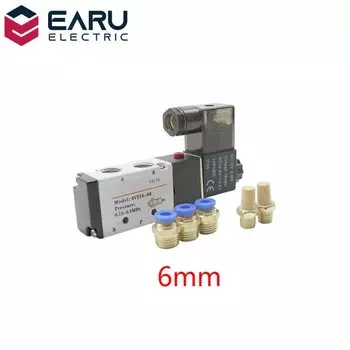 Электромагнитный клапан EARUELECTRIC 5-ходовой 2-позиционный 12В 24В 220В