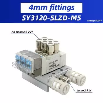 Электромагнитный клапан SMC типа SY3120 для управления цилиндром с электронным управлением