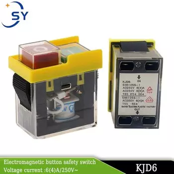 Электромагнитный переключатель KJD6, защита от переключения и пониженного напряжения, магнитный контроллер запуска и остановки, водонепроницаемый 5E4 250 в 6 А