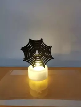 Электронная свеча-тыква, оранжевый, ПВХ