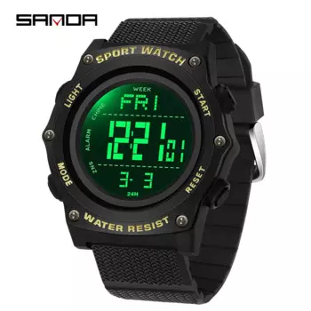Электронные часы SANDA 2159, уличные спортивные студенческие часы, водонепроницаемые многофункциональные наручные часы для мужчин