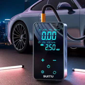 Электронный насос для шин, 1800 мАч, с ЖК-дисплеем