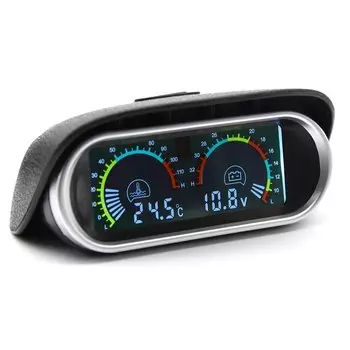 Электронный тахометр с ЖК-дисплеем, 5 в 1, 12 В + давление масла + Вольтметр + Датчик температуры воды + датчик топлива с датчиком