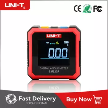 Электронный угломер UNI-T LM320A LM320B, цифровой транспортир, магнитный инклинометр, Измеритель угла со Скосом и подсветкой
