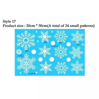 Электростатические наклейки снежинки HonC для стен