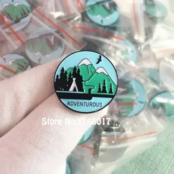 Эмалированная брошь на заказ, 50 шт.