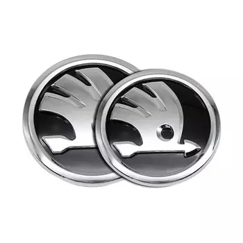 Эмблема Переднего Капота автомобиля 2 шт., наклейка на багажник Skoda Octavia Yeti VRIS a5 a7 Karoq Kamiq Fabia Kodiaq Rapid Superb