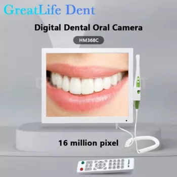 Эндоскоп высокого разрешения GreatLife Dent Wifi HD16 миллионов пикселей, 17-дюймовый ЖК-монитор, беспроводная интраоральная камера, стоматология с экраном