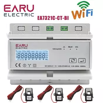 Энергосчетчик Tuya WiFi ZigBee EARUELECTRIC