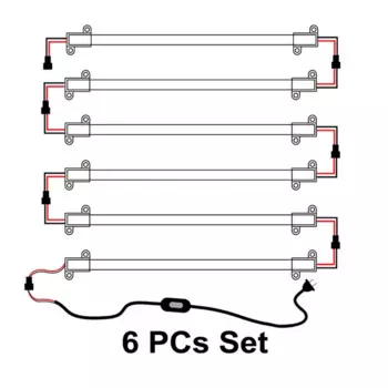 ЭРАНПО Светодиодная трубка 72 светодиода 30/40/50 см