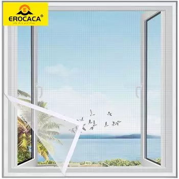 Белые москитные сетки EROCACA для окон, сетчатые москитные сетки для окон, сетка от насекомых, тюль, невидимые москиты из стекловолокна