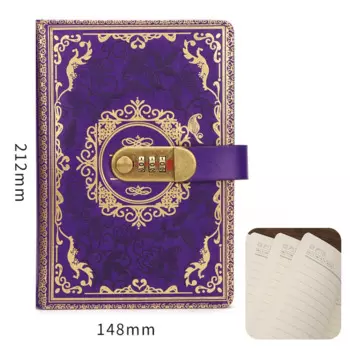 JESJELIU B5G38 Ретро блокнот с замком