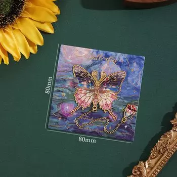 JESJELIU металлическая закладка с бабочкой