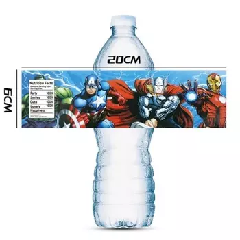 Этикетки для бутылок с водой Marvel Мстители